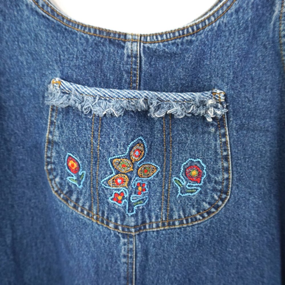 Vintage Basic Editions 90's Denim Shorteralls Euc - image 4